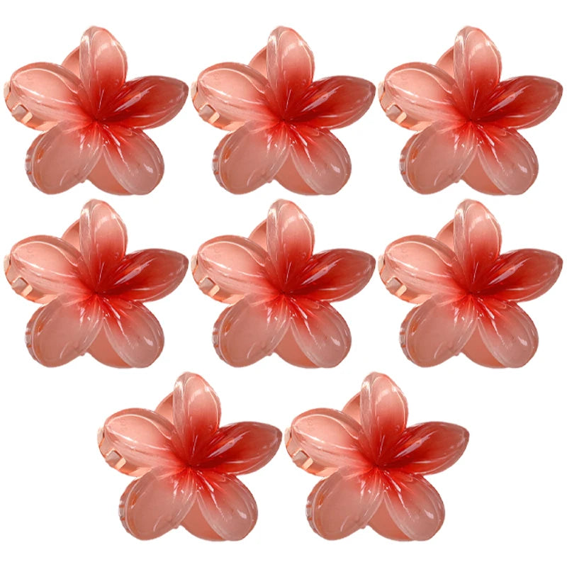 Hawaiian Flower Hair Claw Clips Large Claw for Thick/Thin Hairpins for Women Girls Barrettes Beach Summer Hair Accessories Gifts