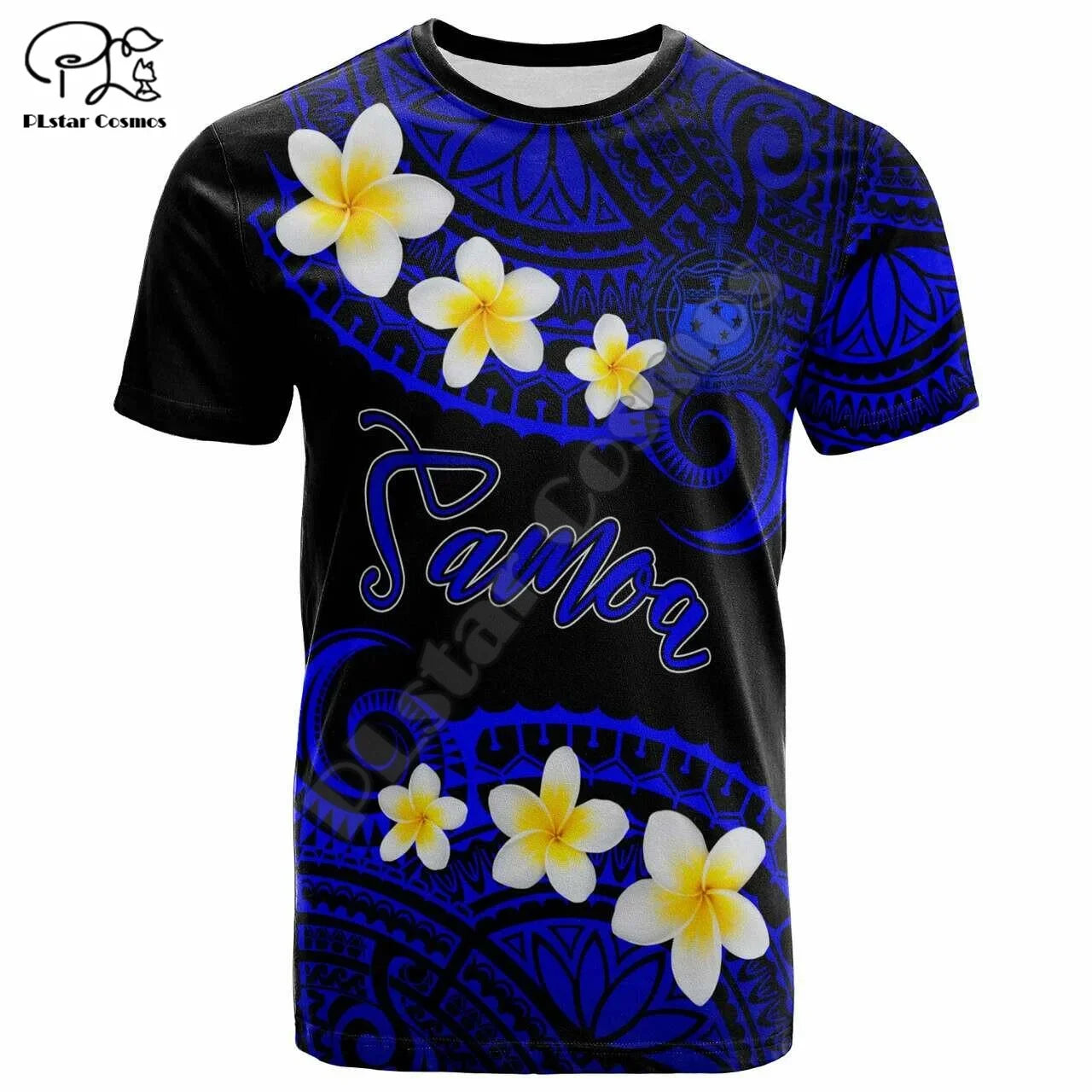 Polynesian 3D Printing Vintage Polynesian Island Samoa Tattoo Tribal Flag Men Women Short Sleeve T Shirt Streetwear
