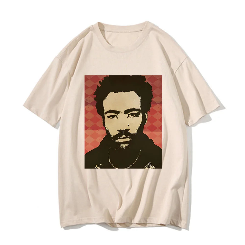 Art Pattern Printed T-shirt New Fashionable Clothing Design Childish Gambino Tee-shirt Comfortable Cotton Men Women Tshirt top