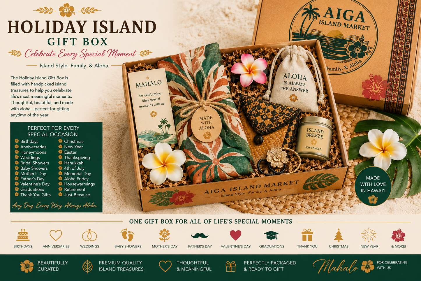 Holiday Island Gift Box - Celebrate Every Special Moment | Aiga Island Market