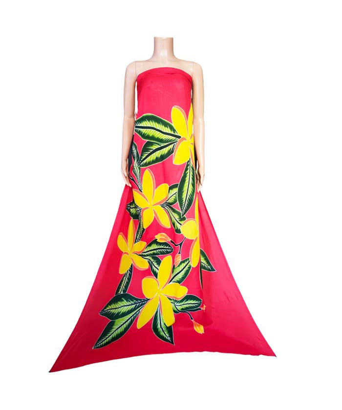 Hand-Painted Polynesian Sarong | One-of-a-Kind Beach Wrap