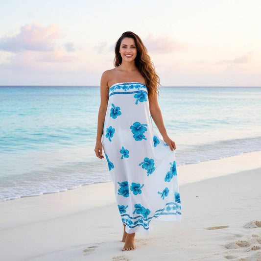 Hibiscus Flowers Pattern Beach Sarong
