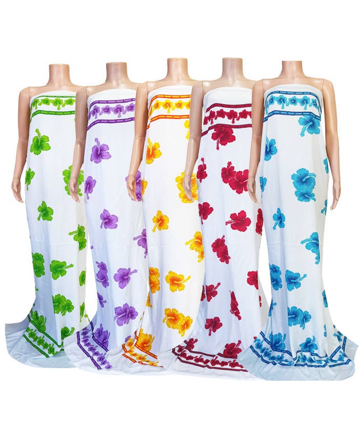 Hibiscus Flowers Pattern Beach Sarong