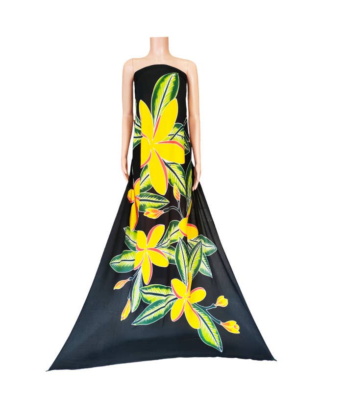 Hand-Painted Polynesian Sarong | One-of-a-Kind Beach Wrap