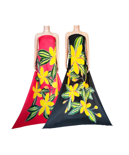 Hand-Painted Polynesian Sarong | One-of-a-Kind Beach Wrap