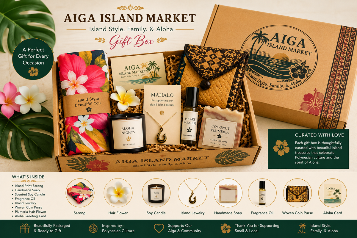 Aiga Island Market Gift Box - Island Style Family and Aloha