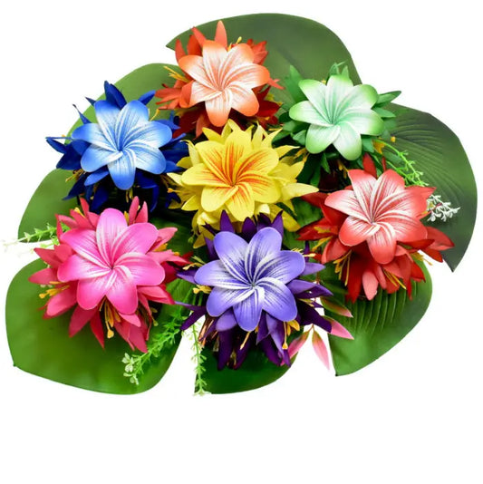Hawaiian Plumeria Leave Hair Clip assorted colors