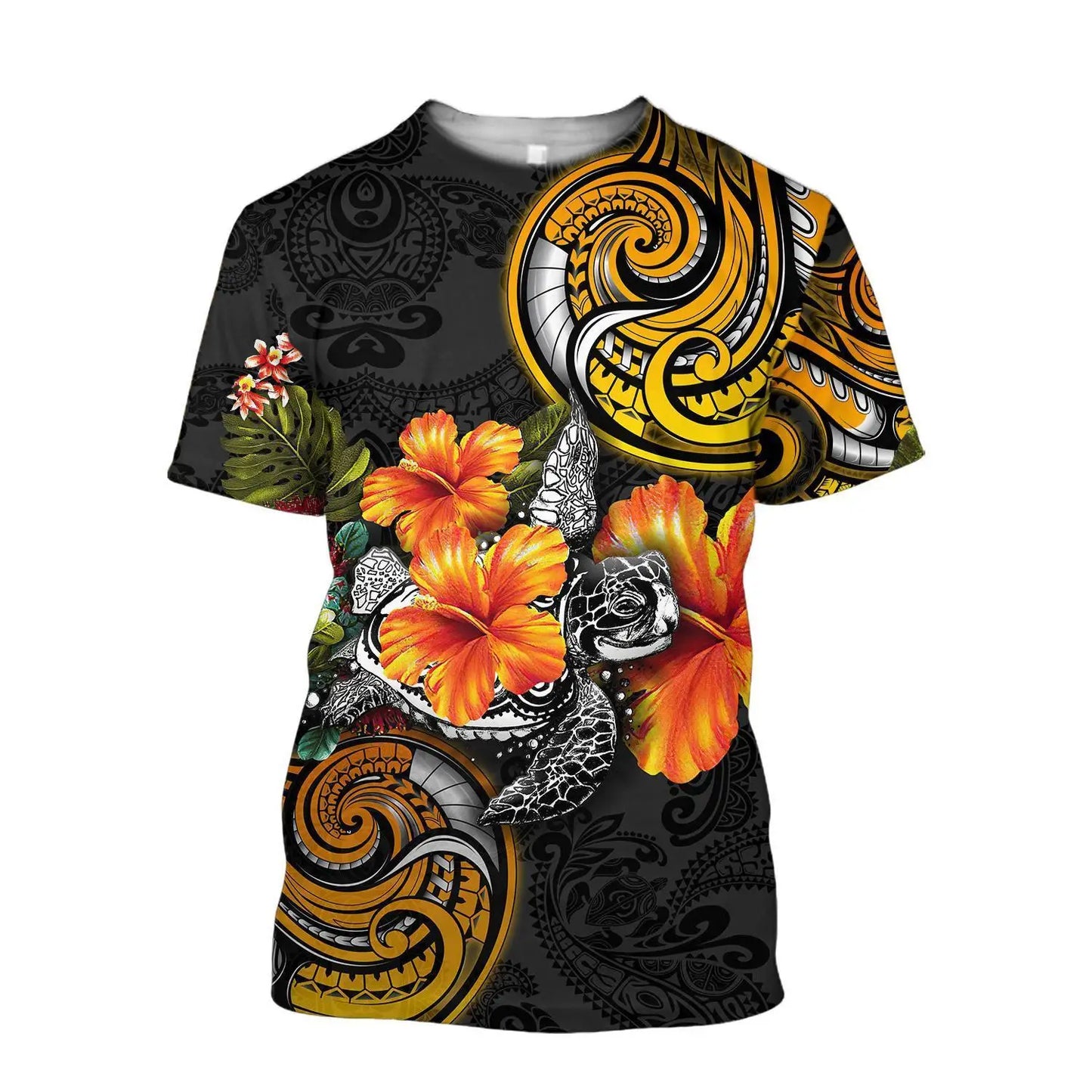 Pohnpei Polynesian Tribe Turtle Tattoo 3D Printed Men t shirt Summer Fashion Harajuku short Sleeve Tee shirts Unisex tops TX-2