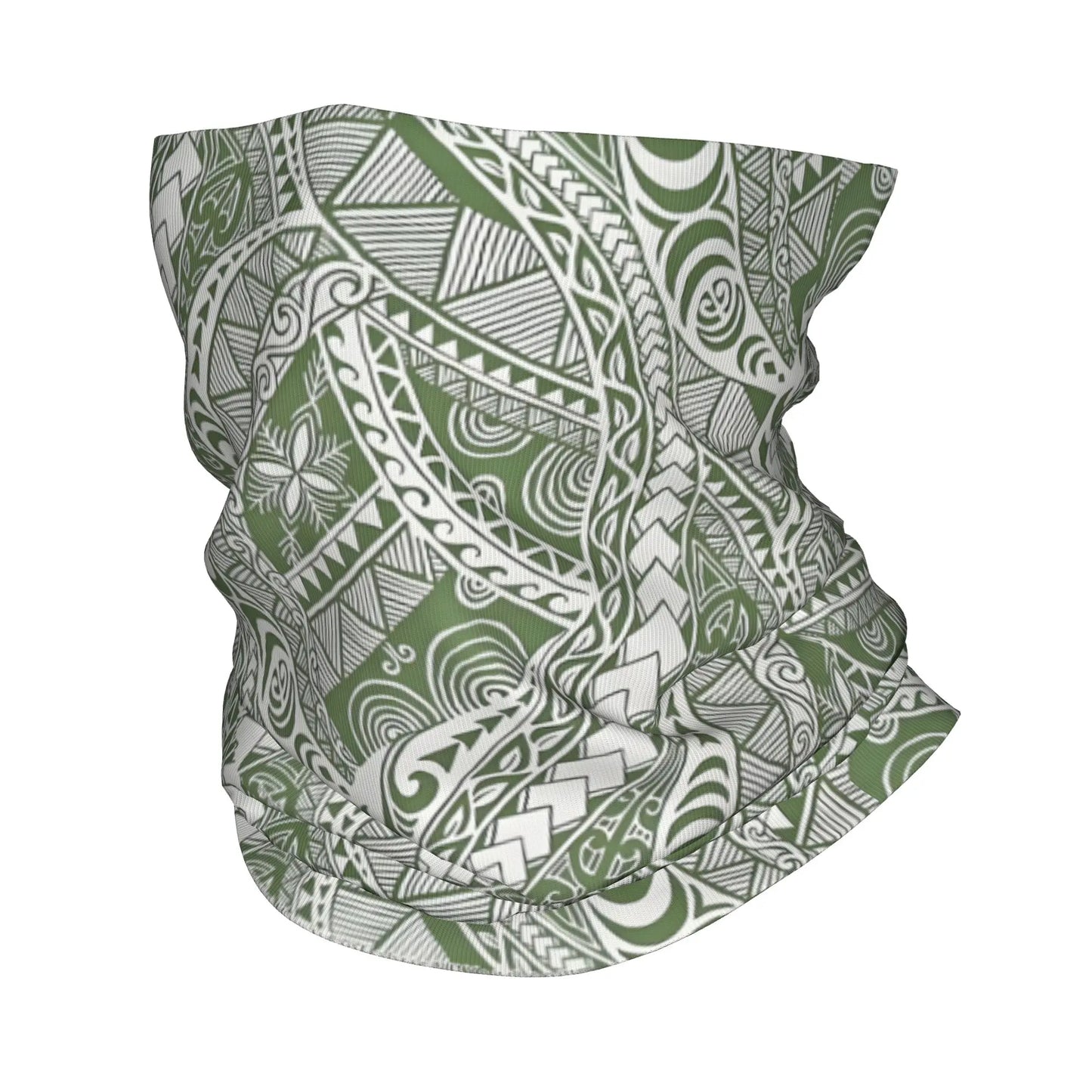Custom Tribal Maori Warrior Bandana Neck Warmer Women Men Winter Ski Tube Scarf Gaiter Art Pattern Proud Face Cover