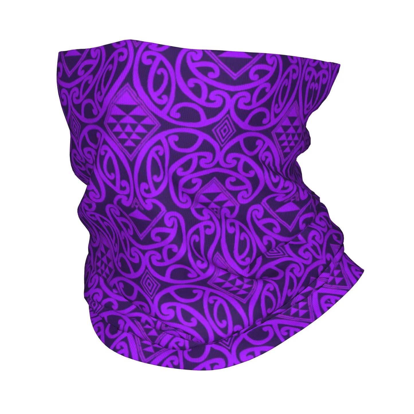 Custom Tribal Maori Warrior Bandana Neck Warmer Women Men Winter Ski Tube Scarf Gaiter Art Pattern Proud Face Cover