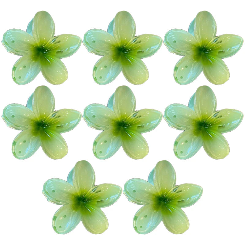 Hawaiian Flower Hair Claw Clips Large Claw for Thick/Thin Hairpins for Women Girls Barrettes Beach Summer Hair Accessories Gifts