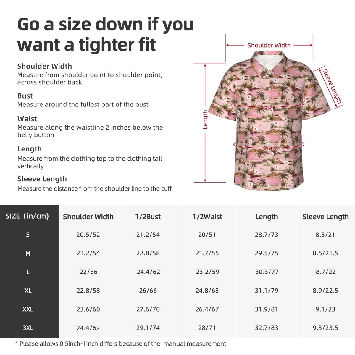 Hawaiian Shirt Vacation Tropical Palm Leaves Blouses Hawaiian Flowers Vintage Casual Shirts Men Short-Sleeve Streetwear Clothing