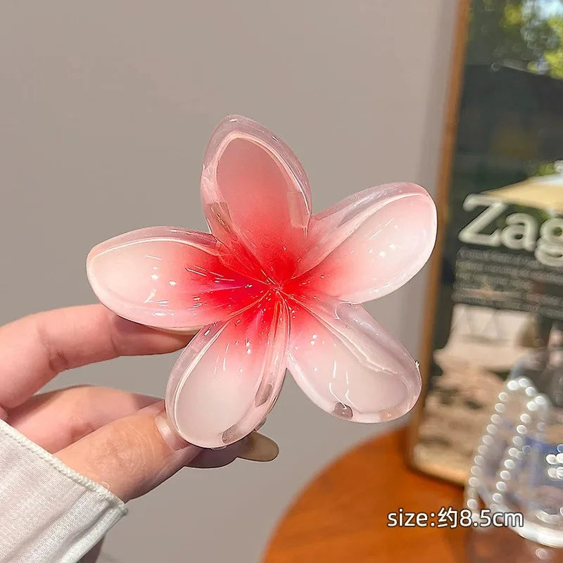 Hawaiian Flower Hair Claw Clips Large Claw for Thick/Thin Hairpins for Women Girls Barrettes Beach Summer Hair Accessories Gifts