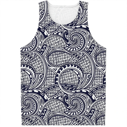 Trend Polynesian Tribal Pattern Mens Tank Top Summer Fashion Vintage Sleeveless T Shirt Cool Simple Streetwear Loose Tees Vest