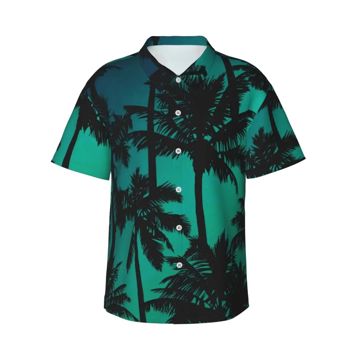 Hawaiian Shirt Vacation Tropical Palm Leaves Blouses Hawaiian Flowers Vintage Casual Shirts Men Short-Sleeve Streetwear Clothing