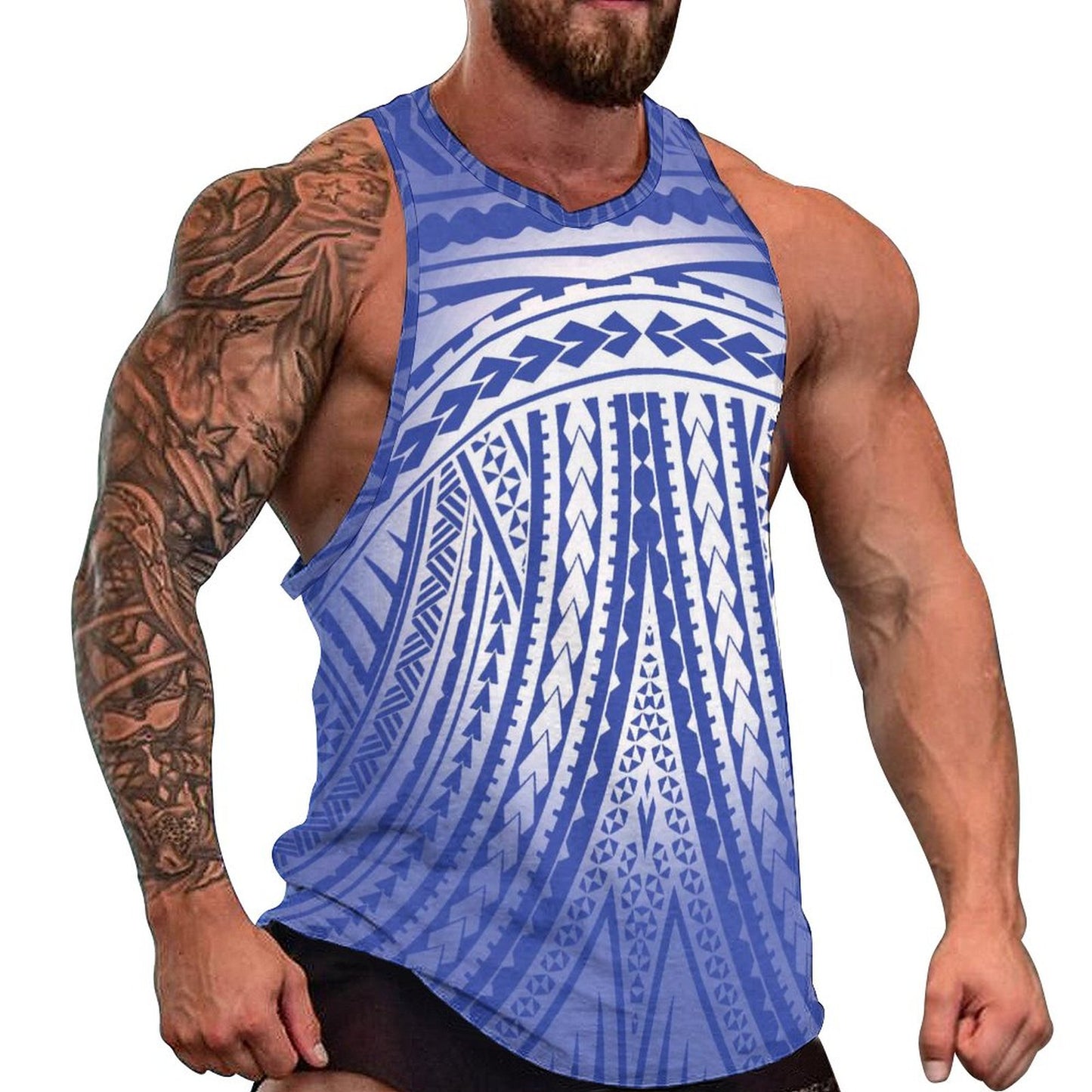 Polynesian Tribal Tank Tops Samoan Men Singlets Island Wear