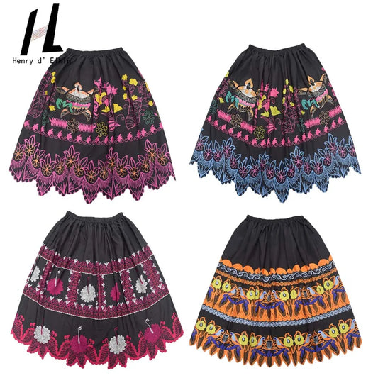 Custom Pacific Island Fashional Random Pattern Polyester Floral Printed Polynesian Micronesia Island Beach Skirt For Women