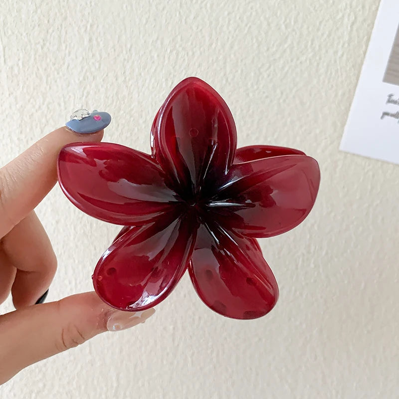 Hawaiian Flower Hair Claw Clips Large Claw for Thick/Thin Hairpins for Women Girls Barrettes Beach Summer Hair Accessories Gifts