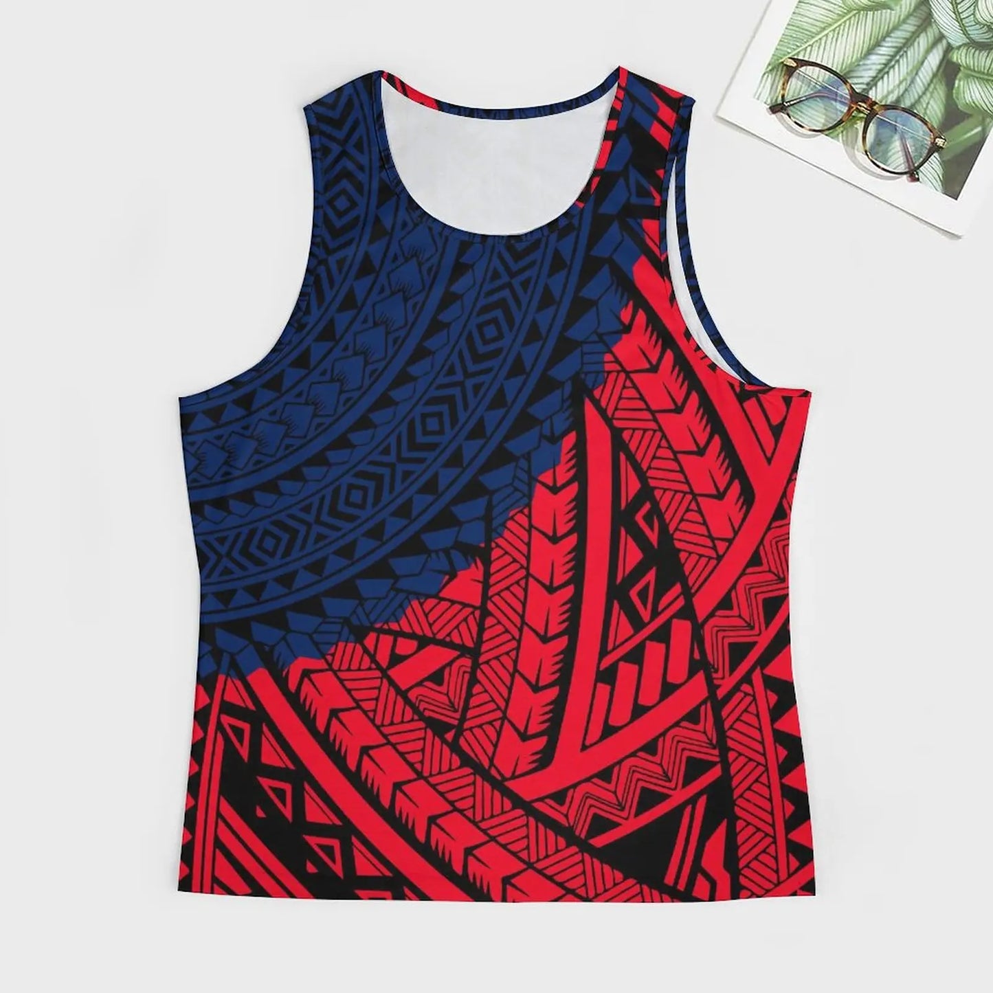 Polynesian Tribal Tank Tops Samoan Men Singlets Island Wear