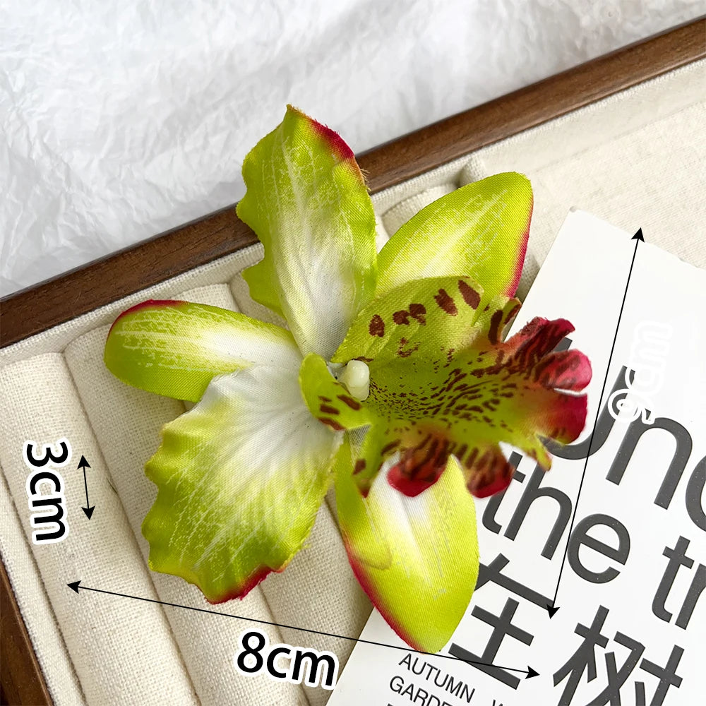 Hawaiian Orchid Flowers Hair Clips Bride Flowers Hair Clips Sweet Hairpins Barrettes Beach Vacation Headwear Hairs Accessories