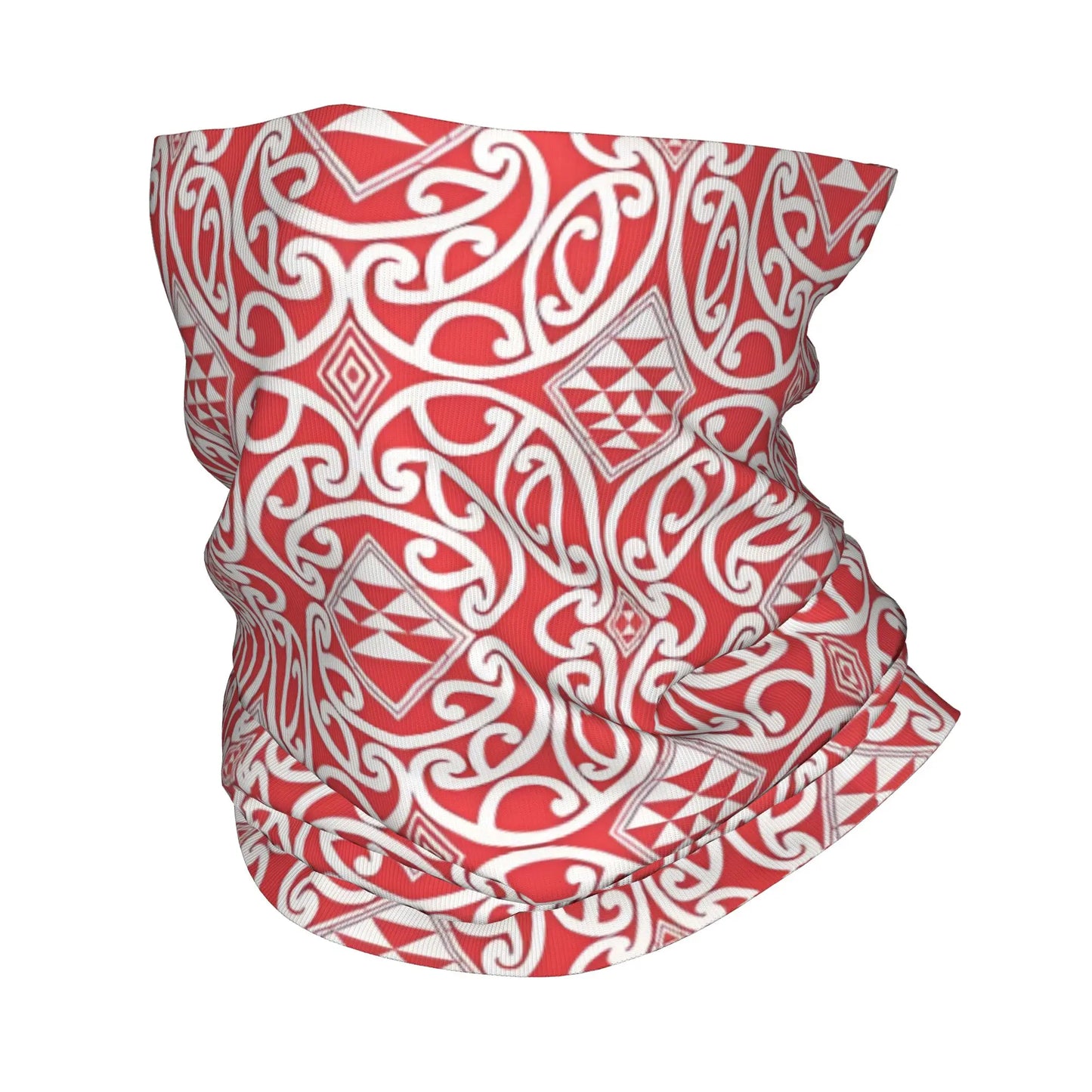 Custom Tribal Maori Warrior Bandana Neck Warmer Women Men Winter Ski Tube Scarf Gaiter Art Pattern Proud Face Cover