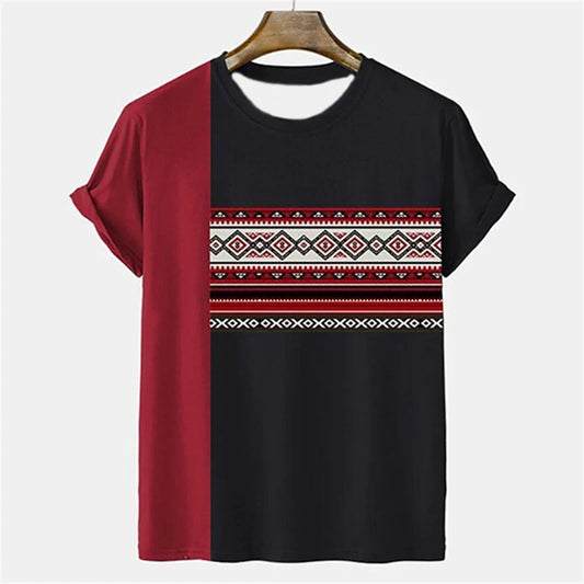 New Summer Tribal Ethnic Style Pattern Tshirt For Men 3D Print Men Women Short Sleeve Oversized Harajuku Tshirts Tee Top