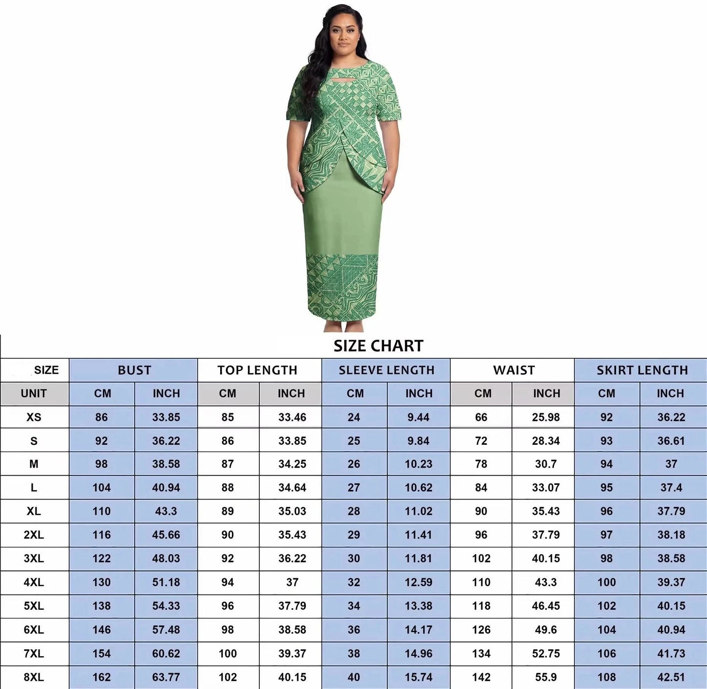 2026 New Arrival Polynesian Tribal Print Maxi Dress for Women Custom Tonga Puletasi Dress Samoan Round Neck Long Dress Two Piece