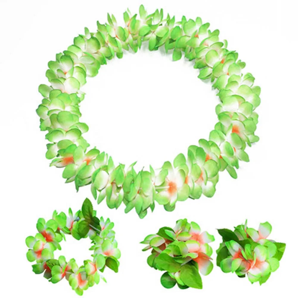 Beach Fashion Hawaiian Style For Women Artificial Flowers Gift Performance Accessories Wristband Garland Necklace Headband