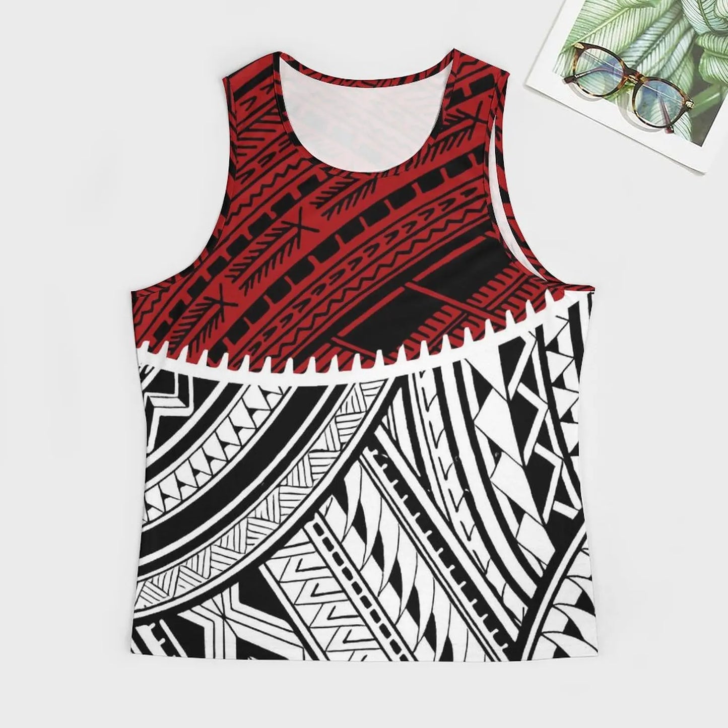 Polynesian Tribal Tank Tops Samoan Men Singlets Island Wear