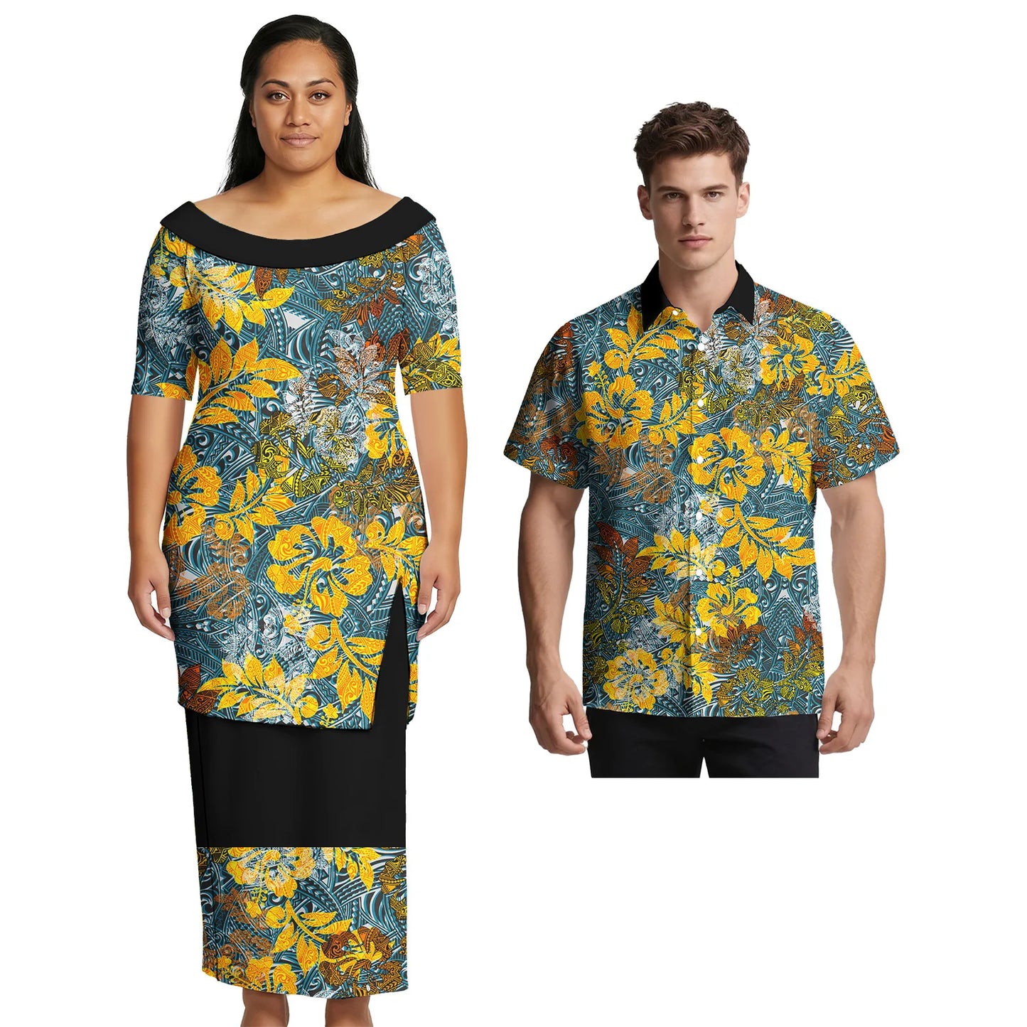2026 Brand New Design Custom Pattern Samoan Elegant Women Skirts Hawaiian Handsome Men Shirts Polynesian Sweet Lovers Clothing