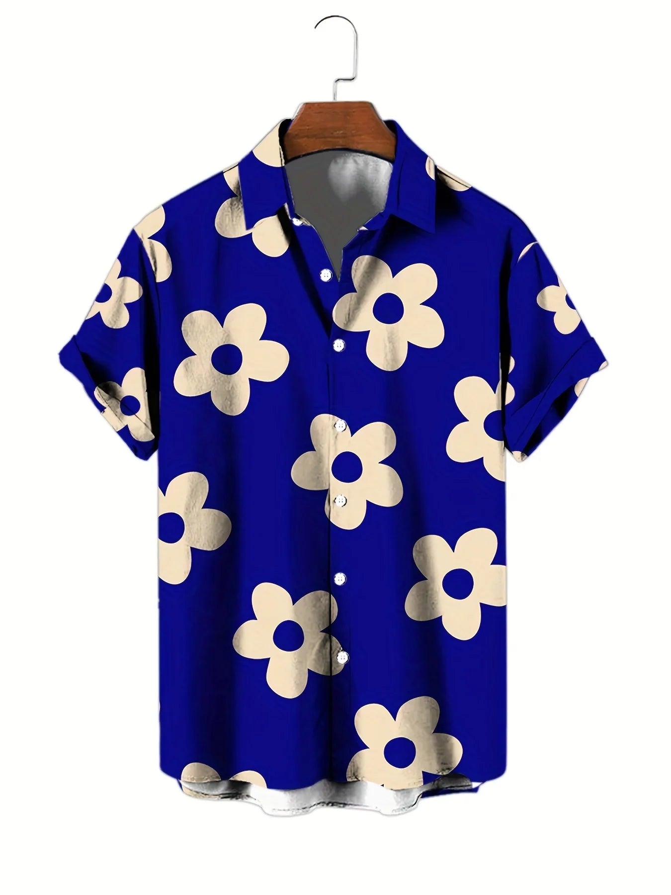 Hawaiian Holiday Men's Shirt Floral 3D Printed Summer Loose Breathable Short Sleeve Beach Shirt Fashion Party Causal Lapel Tops