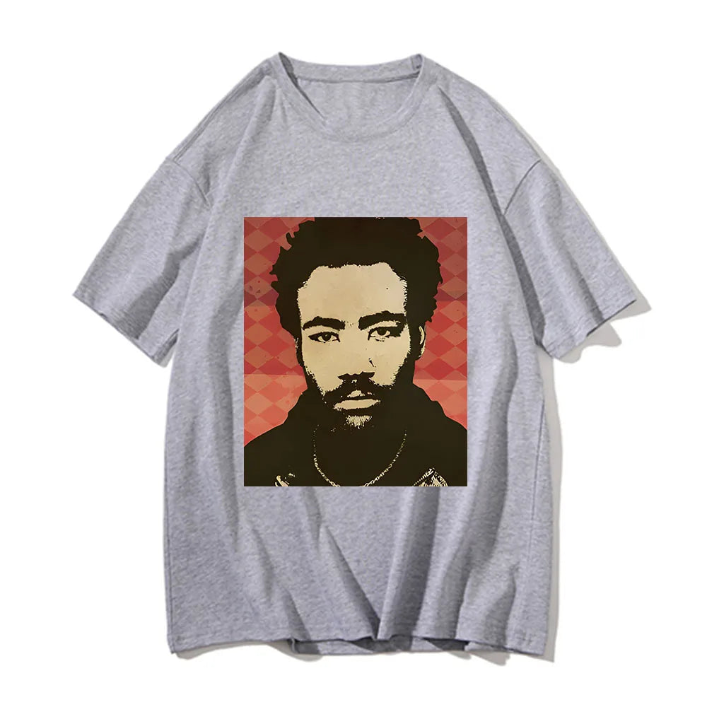 Art Pattern Printed T-shirt New Fashionable Clothing Design Childish Gambino Tee-shirt Comfortable Cotton Men Women Tshirt top