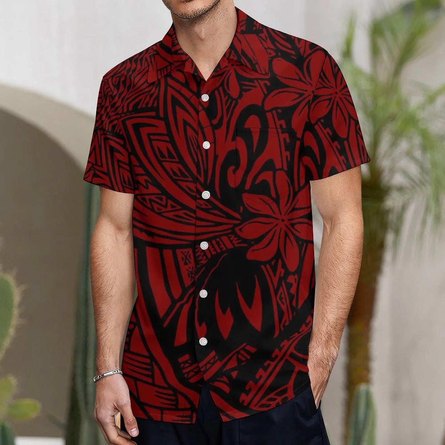 Custom Samoan Dress Women'S Off-The-Shoulder Dress Hawaiian Party Fishtail Skirt And Men'S Shirt Polynesian Couple Suit