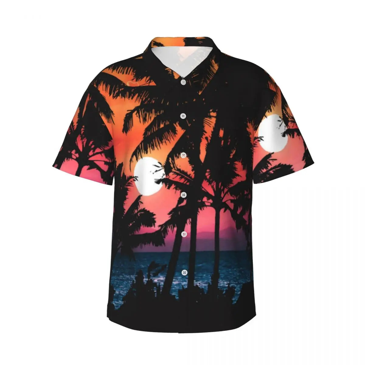 Hawaiian Shirt Vacation Tropical Palm Leaves Blouses Hawaiian Flowers Vintage Casual Shirts Men Short-Sleeve Streetwear Clothing