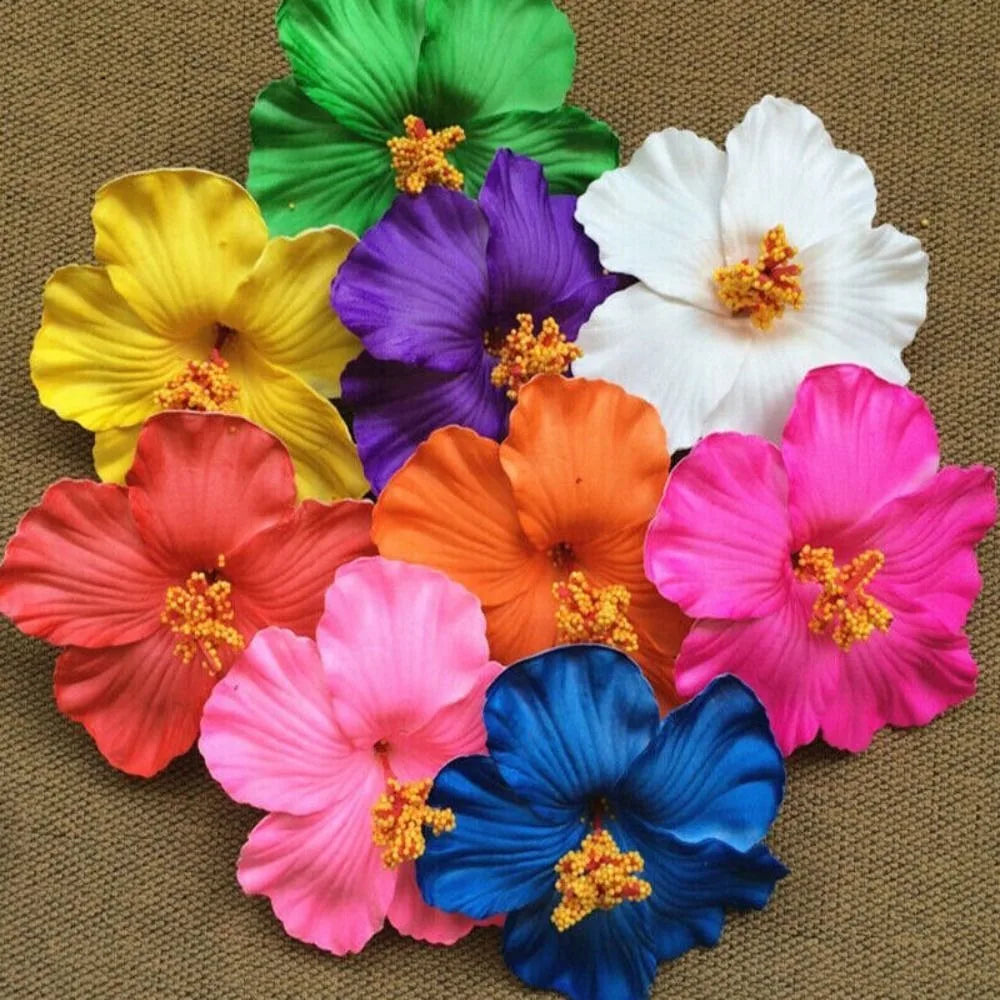 Hawaiian Colorful Flower Hair Clip For Women Girls Romantic Bohemian Flower Side Bangs Clip BB Hair Clips Hair Accessories