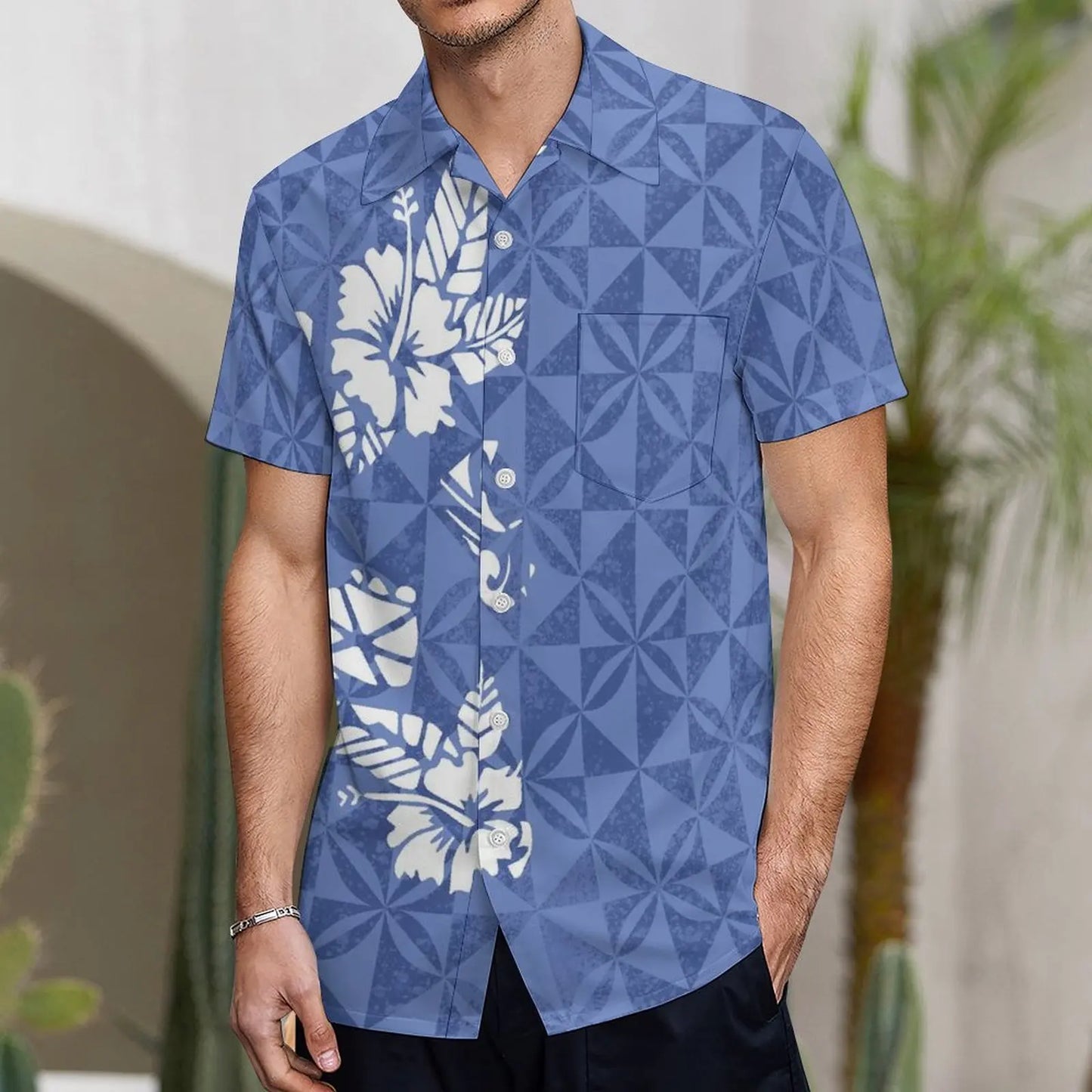 Custom Samoan Dress Women'S Off-The-Shoulder Dress Hawaiian Party Fishtail Skirt And Men'S Shirt Polynesian Couple Suit