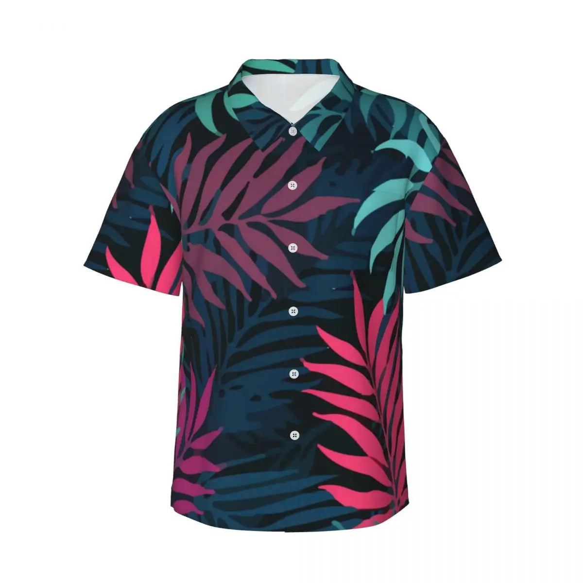 Hawaiian Shirt Vacation Tropical Palm Leaves Blouses Hawaiian Flowers Vintage Casual Shirts Men Short-Sleeve Streetwear Clothing