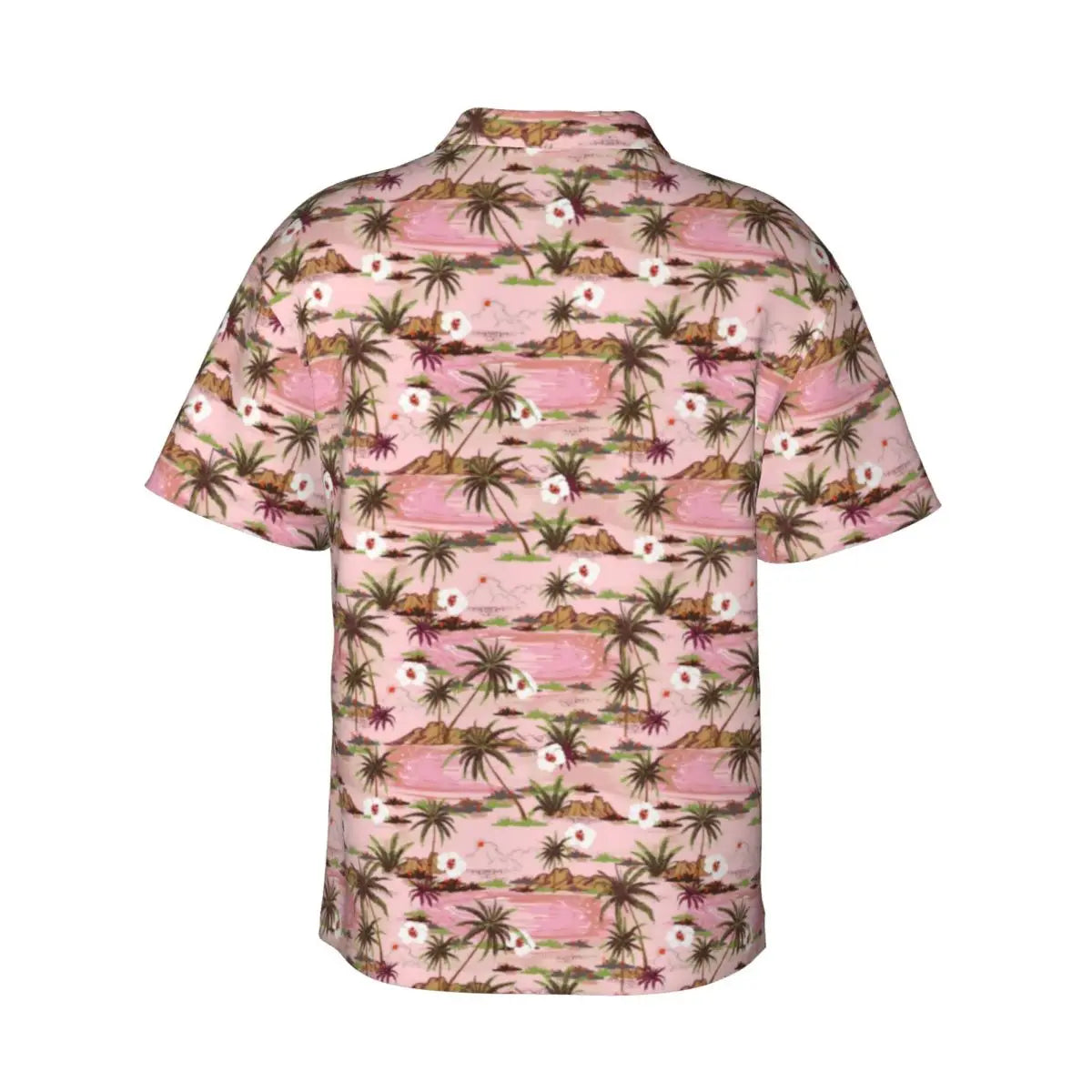 Hawaiian Shirt Vacation Tropical Palm Leaves Blouses Hawaiian Flowers Vintage Casual Shirts Men Short-Sleeve Streetwear Clothing