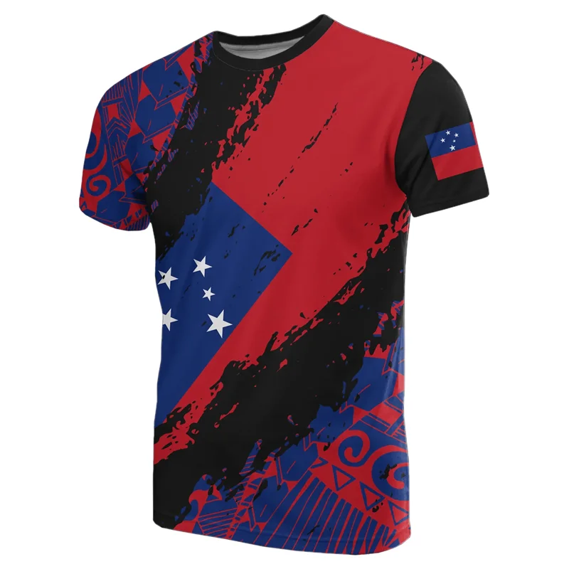 Samoa Flag Map Graphic T Shirts Samoan National Emblem T Shirt For Men Clothes Polynesia Unisex Tshirt Casual Man Tee Women Tops