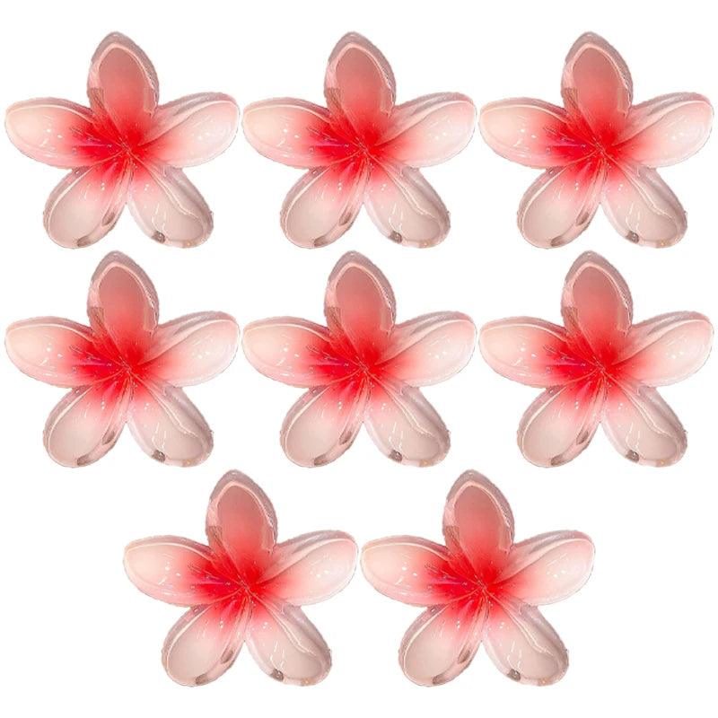 Hawaiian Flower Hair Claw Clips Large Claw for Thick/Thin Hairpins for Women Girls Barrettes Beach Summer Hair Accessories Gifts