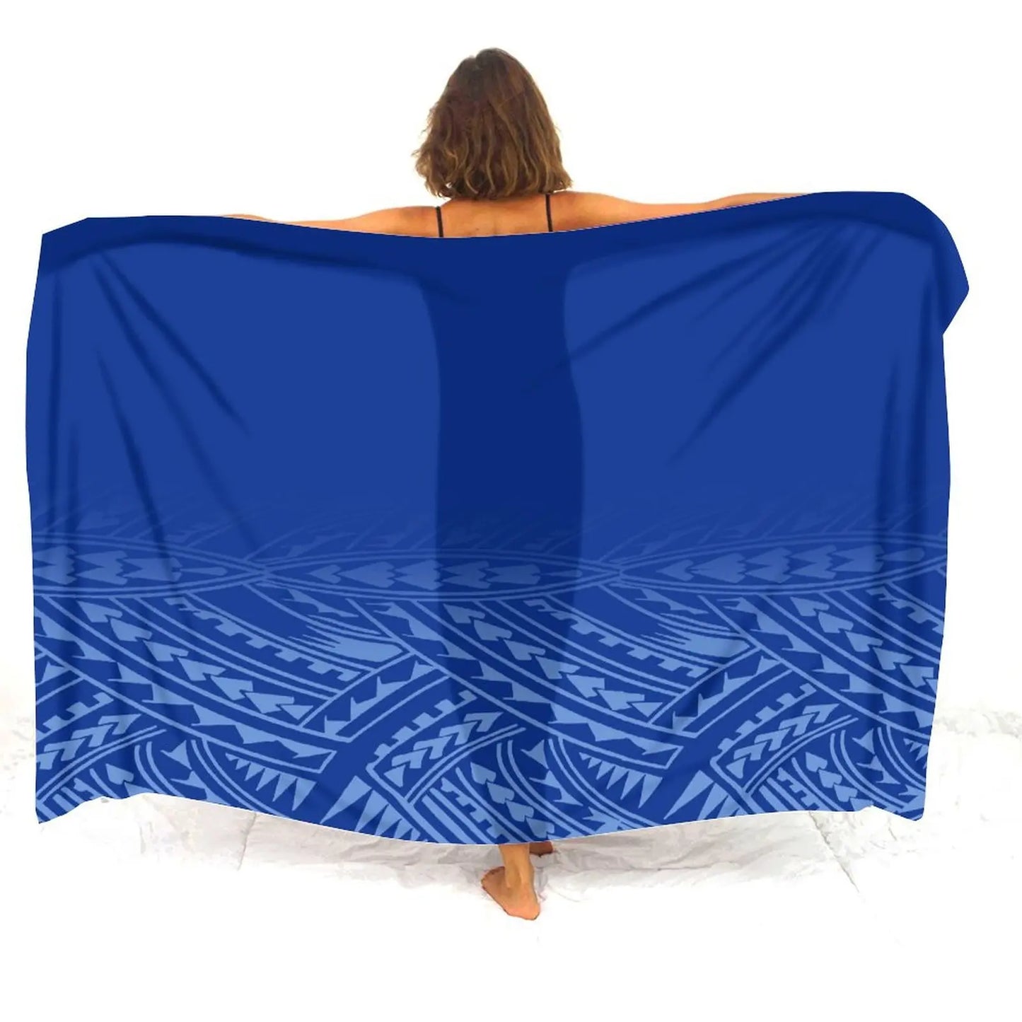 Custom Wholesale Polynesian Ladies Sarong Samoan Vintage Tribal Print Custom Sarong Style Shawl Summer Seaside Elegant Coat