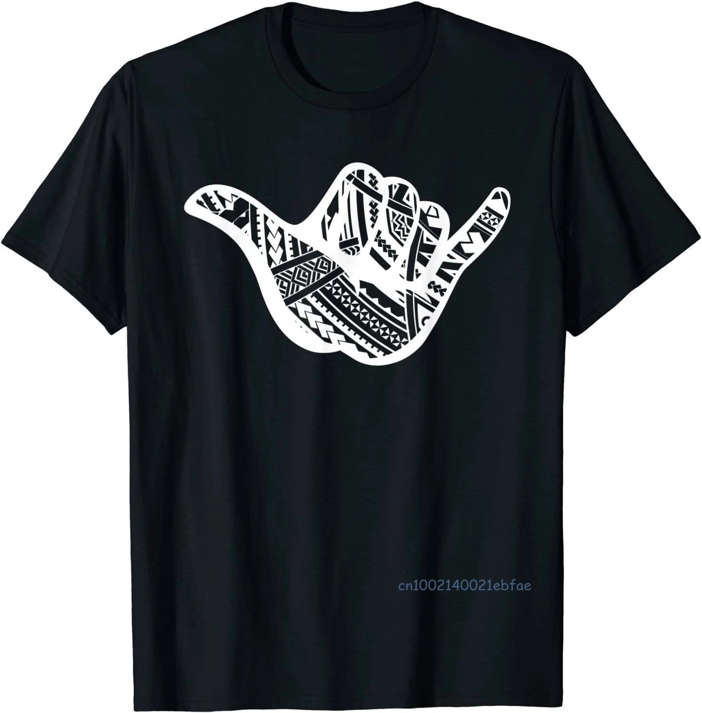 Polynesian Tattoo Shaka Tribal Print T-Shirt Unisex Tee Fashion Casual Cotton Tshirts Summer Daily Black Tops Oversized T Shirt