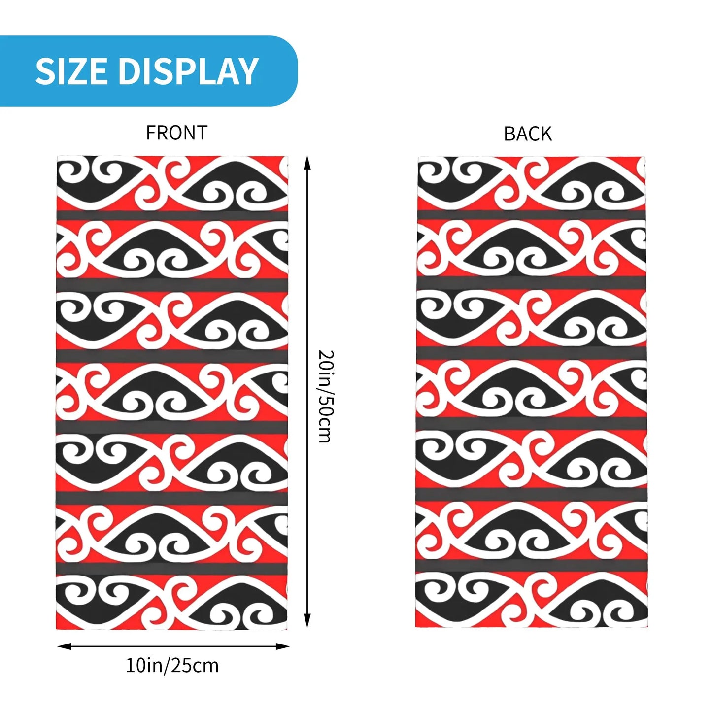 Custom Tribal Maori Warrior Bandana Neck Warmer Women Men Winter Ski Tube Scarf Gaiter Art Pattern Proud Face Cover