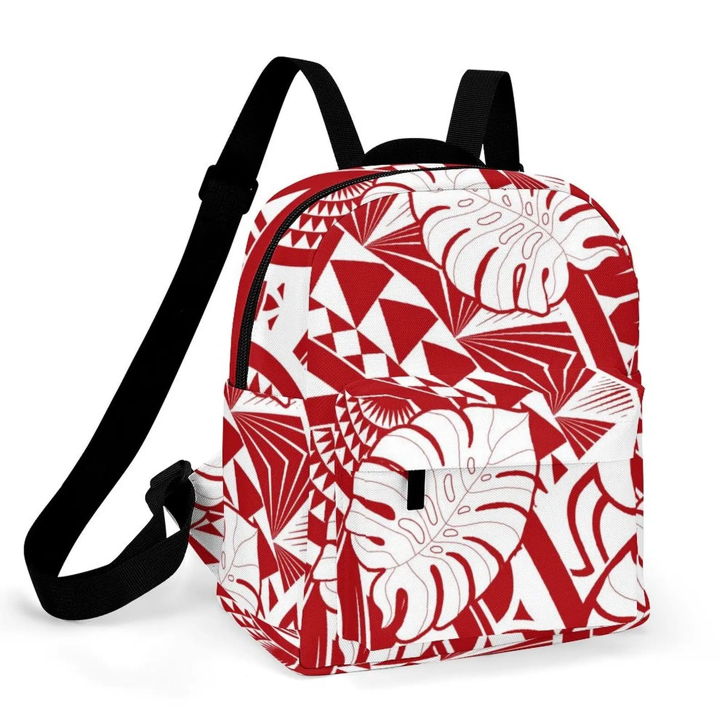 Custom Polynesian Women'S Casual Backpack Samoan Tribal Floral Print Artistic Pattern Design Fashionable Compact Backpack