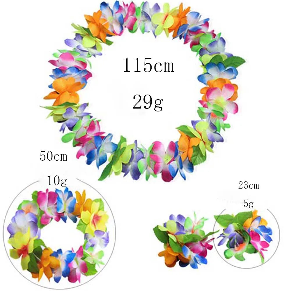 Beach Fashion Hawaiian Style For Women Artificial Flowers Gift Performance Accessories Wristband Garland Necklace Headband