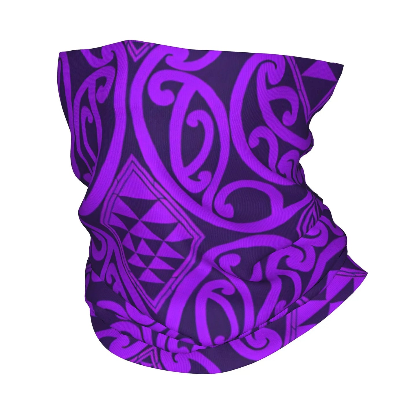 Custom Tribal Maori Warrior Bandana Neck Warmer Women Men Winter Ski Tube Scarf Gaiter Art Pattern Proud Face Cover