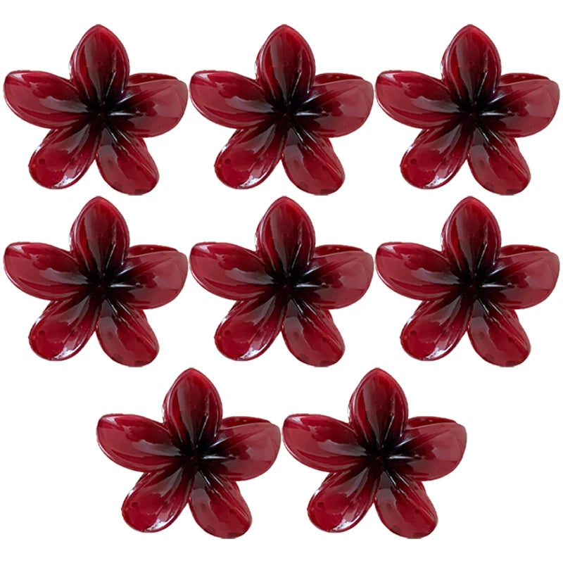 Hawaiian Flower Hair Claw Clips Large Claw for Thick/Thin Hairpins for Women Girls Barrettes Beach Summer Hair Accessories Gifts