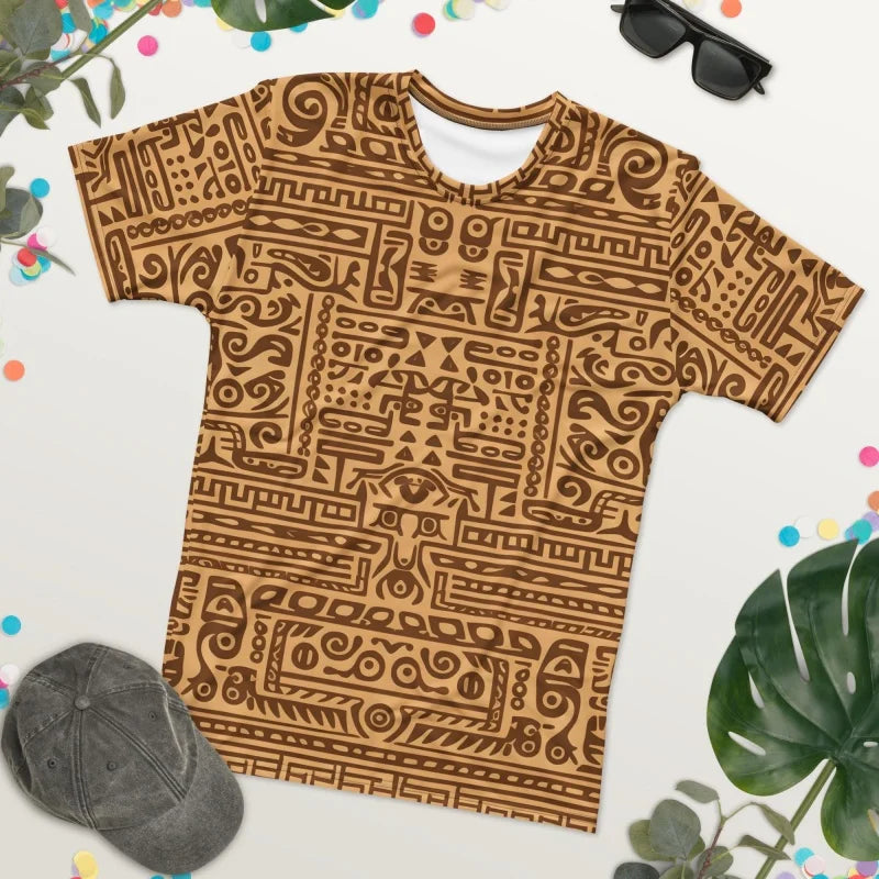 Tribal African Mudcloth Pattern T-Shirt For Men Ethnic Graphic 3D Printed Tees Summer Short Sleeve O-Neck Tops Loose T Shirts