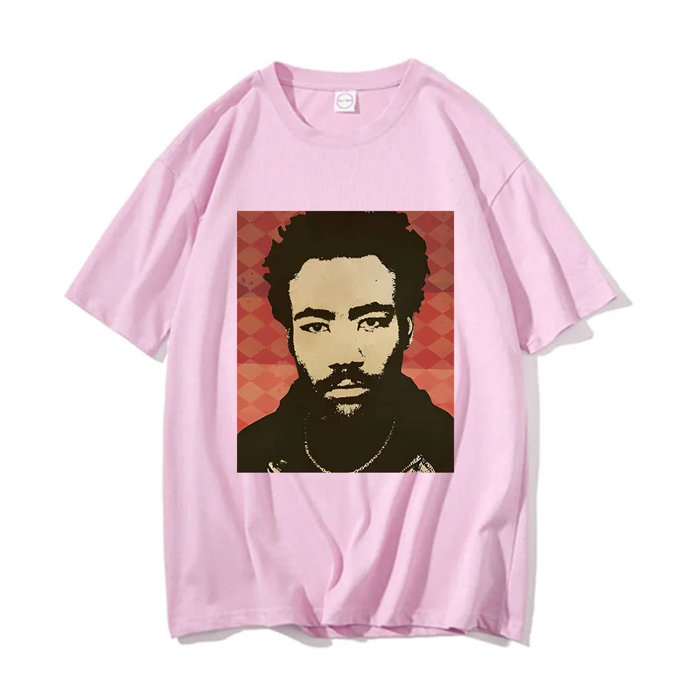 Art Pattern Printed T-shirt New Fashionable Clothing Design Childish Gambino Tee-shirt Comfortable Cotton Men Women Tshirt top