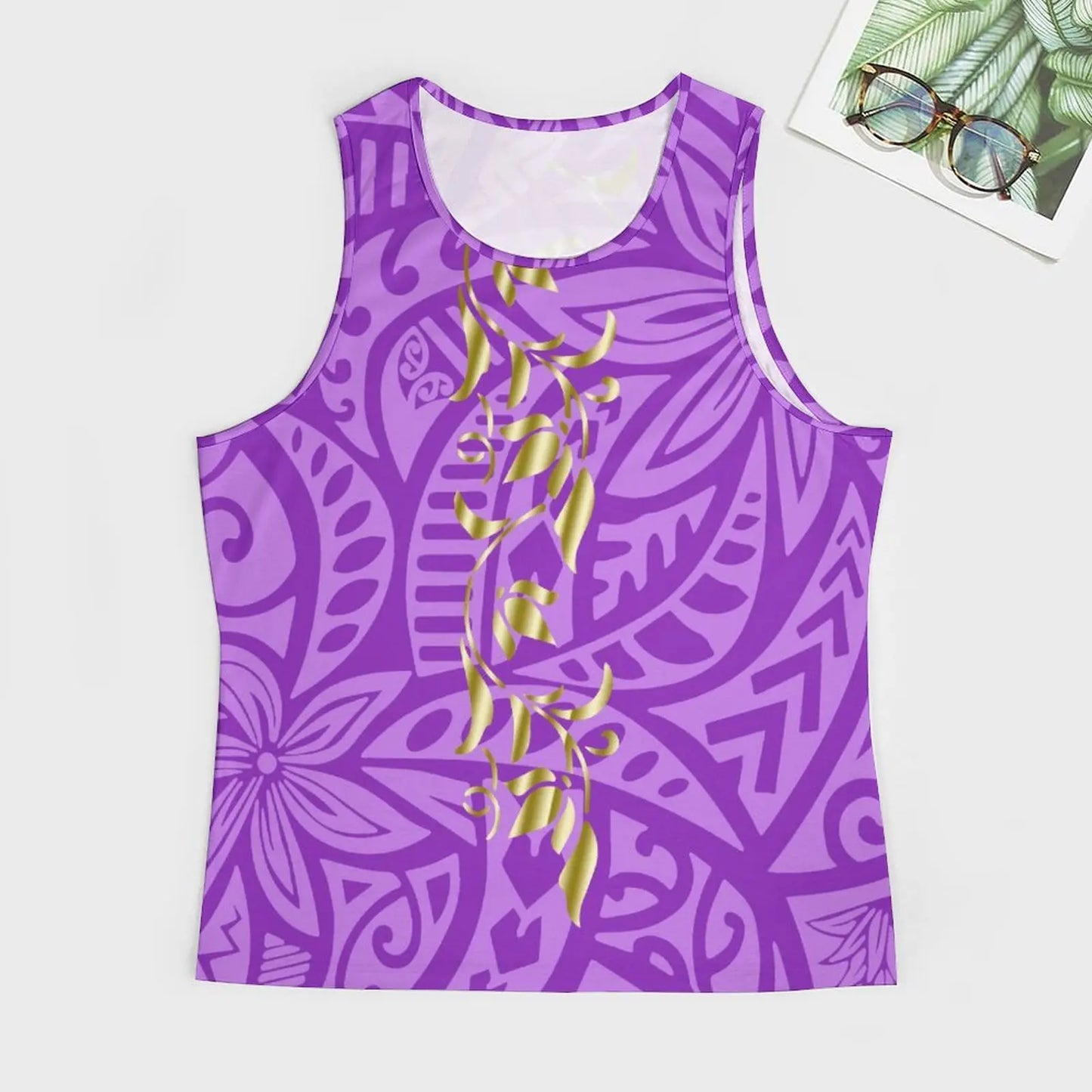 Polynesian Tribal Tank Tops Samoan Men Singlets Island Wear